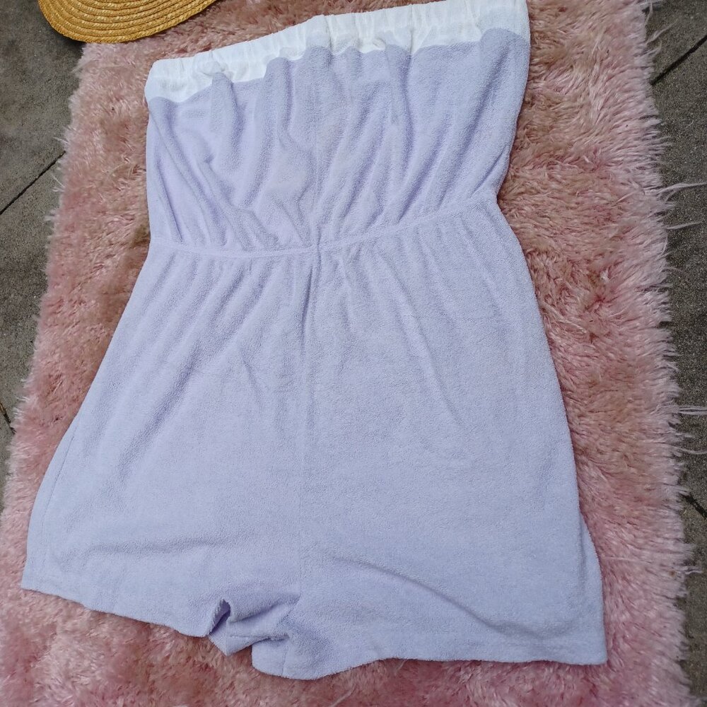 Vintage 60s Coquette Purple Terrycloth Romper size Medium - Picture 11 of 15